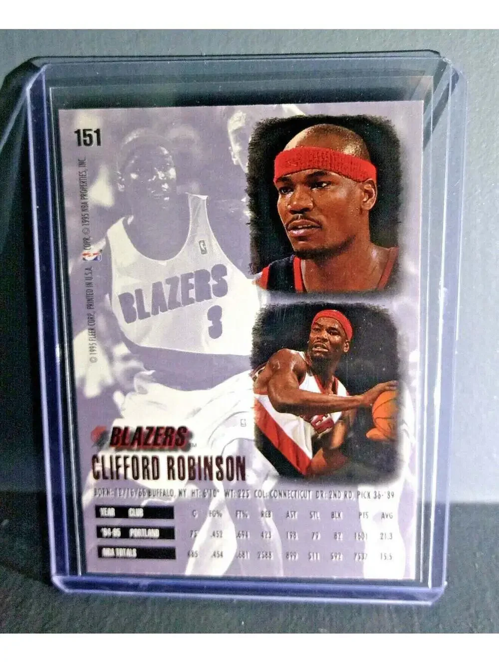 1995-96 Clifford Robinson Fleer Ultra #151 Basketball Card